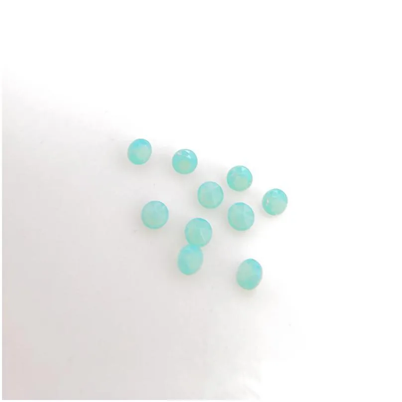 #208/2 high temperature resistance nano gems facet round 2.25-3.0mm medium chrysoprase bluish green synthetic gemstone 1000pcs/lot