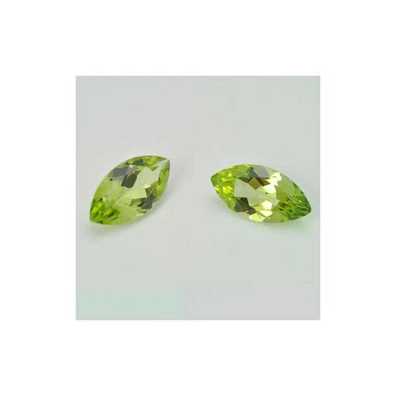 big size marquis 7x14 facet cut authentic natural peridot semi-precious loose gemstone for jewelry setting 3pcs/lot