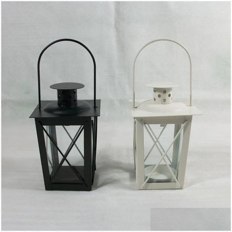 wholesale black/white metal candle holders iron lantern wedding decoration centerpieces moroccan lanterns candle lantern 