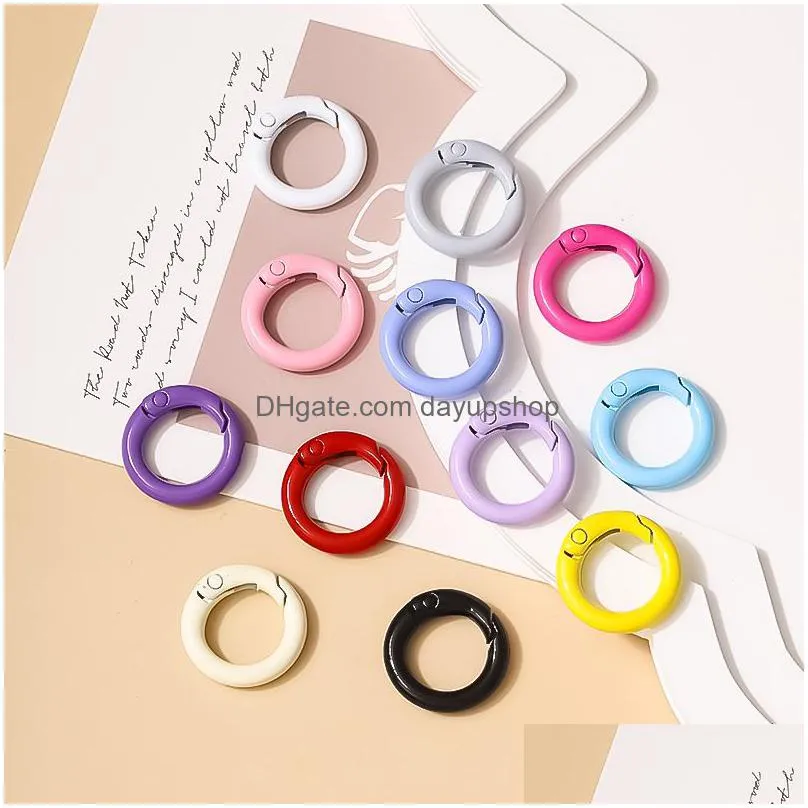 multicolor round spring buckle hook clasp for jewelry making