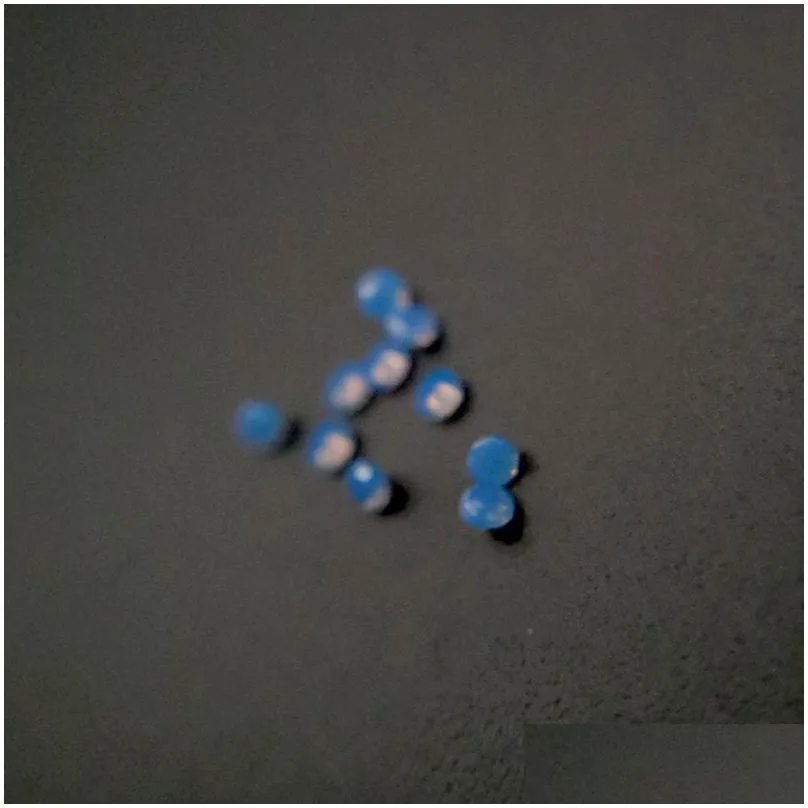 242 good quality high temperature resistance nano gems facet round 0.8-2.2mm medium opal sky blue synthetic gemstone 2000pcs/lot