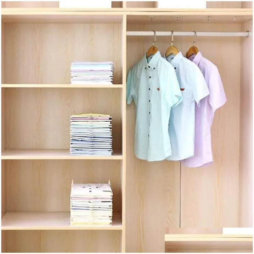 clothes organizer t shirts folding board office desk file cabinet suitcase shelf dividers system closet drawer organizat