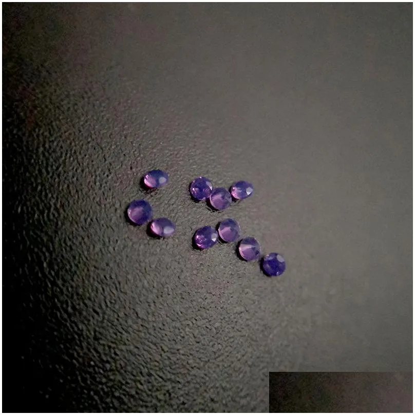 267 good quality high temperature resistance nano gems facet round 0.8-2.2mm very dark opal purple blue synthetic gemstone 2000pcs/lot