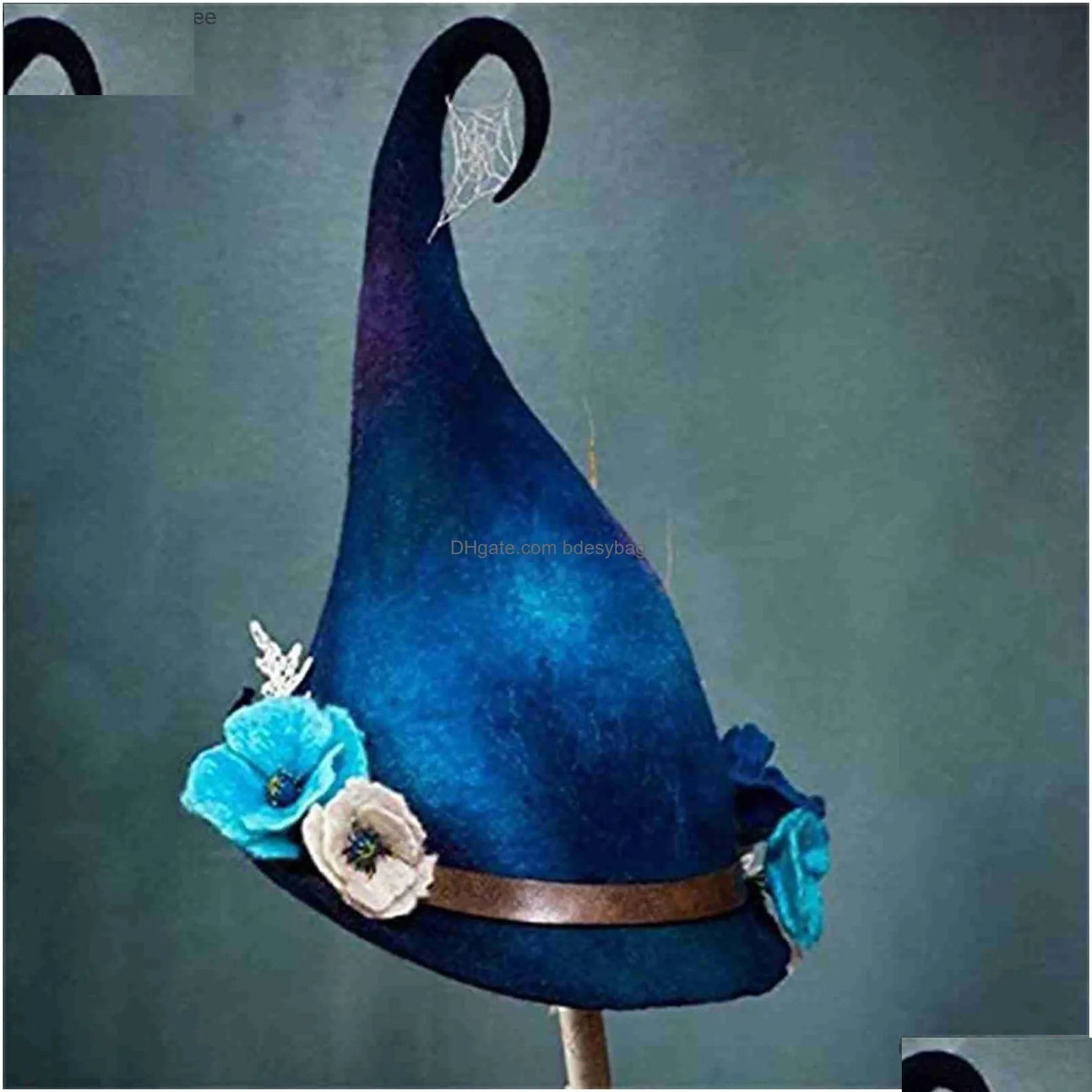 halloween props party felt witch hats fashion makeup role-playing magic evil wizard hats party costumes halloween decorations z230809