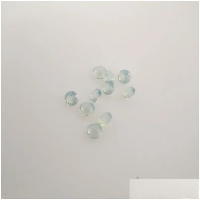 251 good quality high temperature resistance nano gems facet round 2.25-3.0mm medium opal olive green synthetic stone 1000pcs/lot