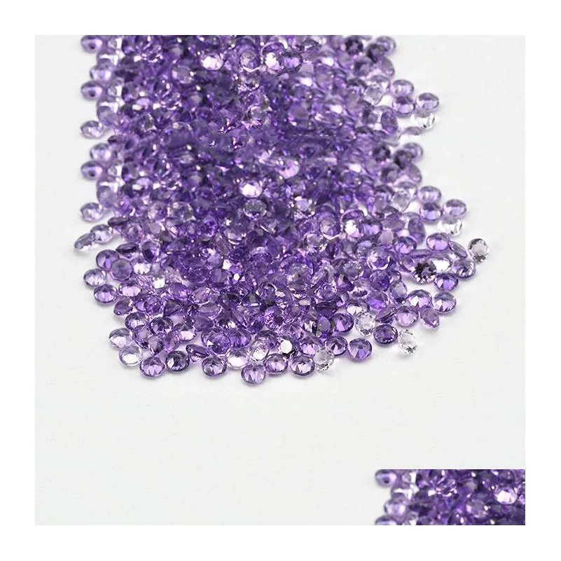 dark purple 50pcs/lot 6-10mm round brilliant cut 100% authentic natural amethyst crystal high quality gem stones for jewelry making