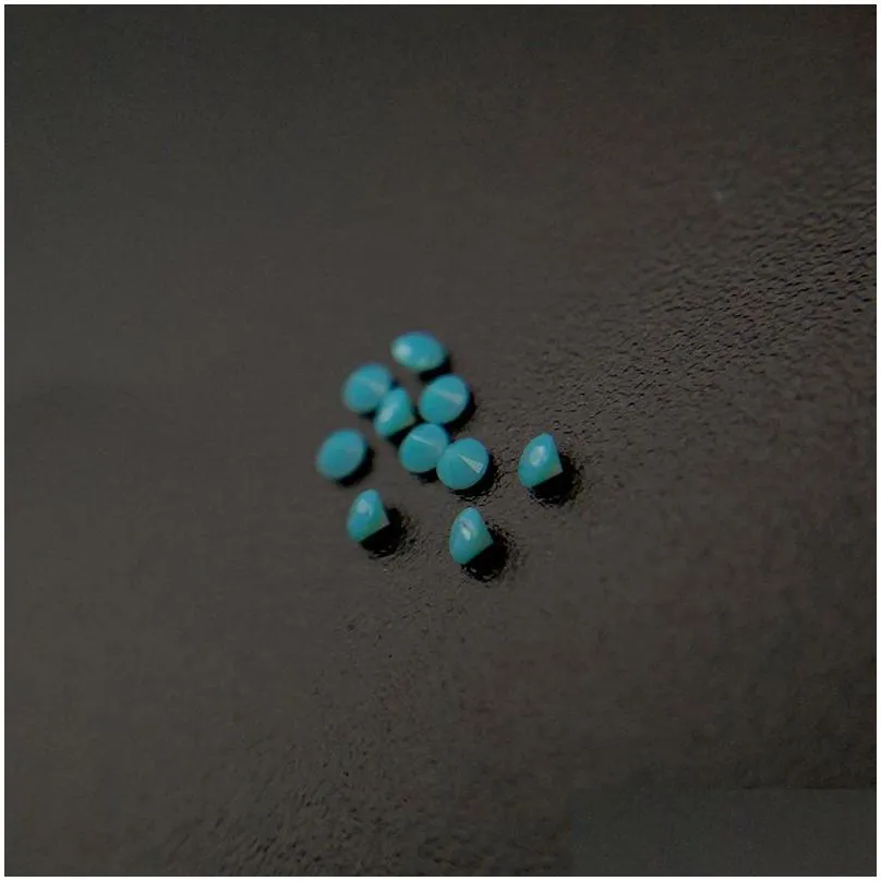 #212 good quality high temperature resistance nano gems facet round 0.8-2.2mm dark opal aquamarine green synthetic gemstone