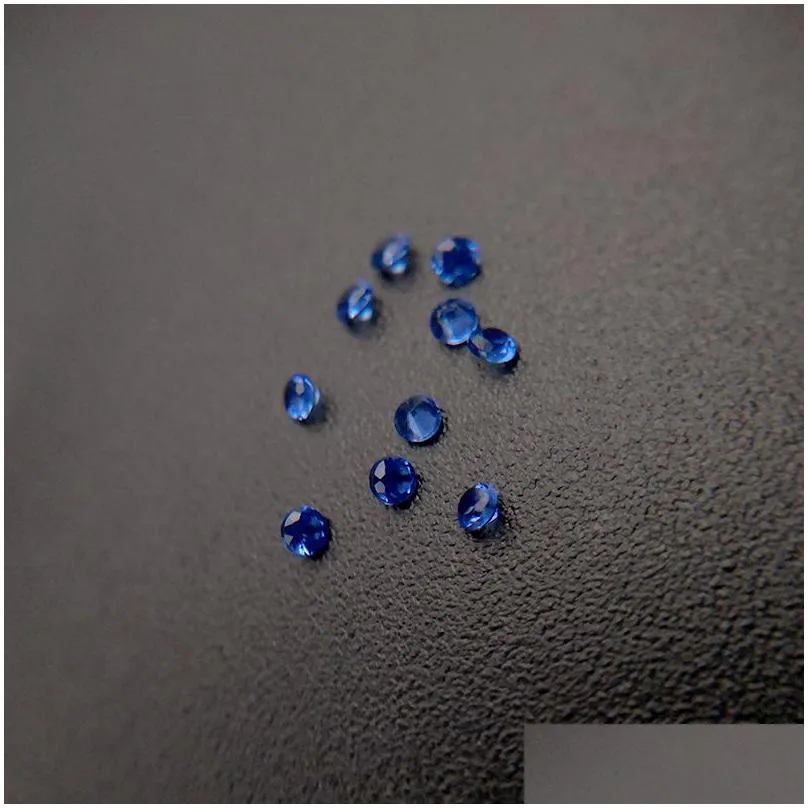 225/2 good quality high temperature resistance nano gems facet round 2.25-3.0mm very dark violet sapphire synthetic gemstone