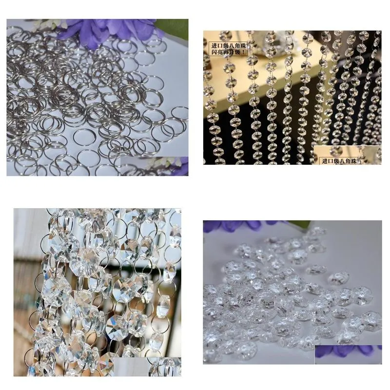 bead chain for wedding decoration a grade glass crystal prism bead chain wedding garland christmas tree crystal hung strands strung