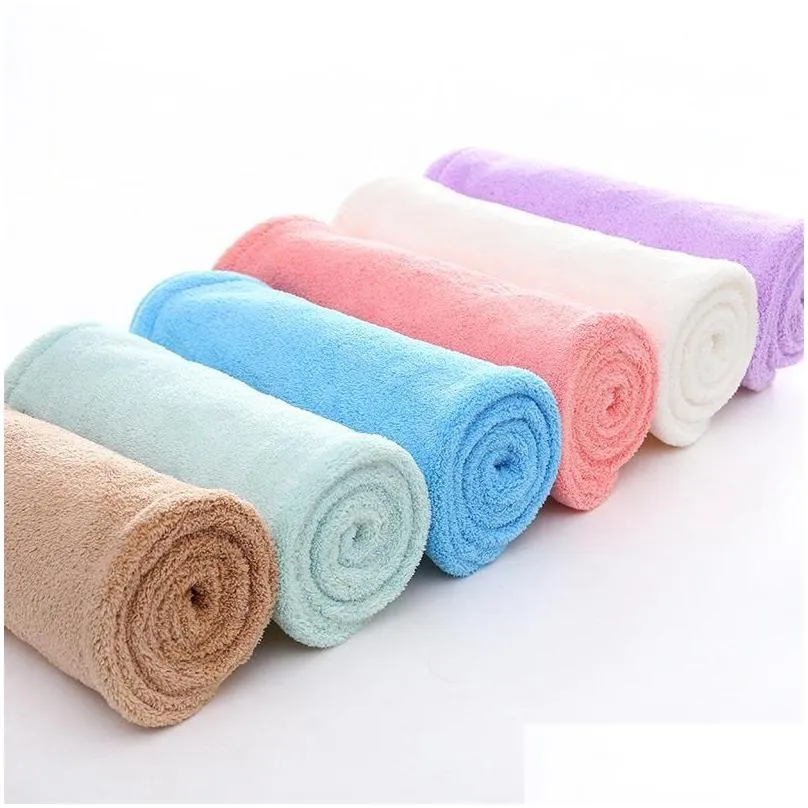 drying turban towel polyester wrap solid quick dry absorbent shower cap for long hair air delivery