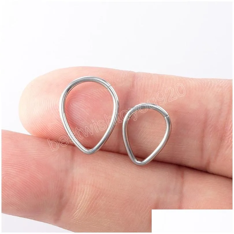 Hinged Segment Nose Ring Septum Piercing Hoop Eyebrow Cartiliage Earring Stainless Steel Tragus Helix Clicker Body Jewelry