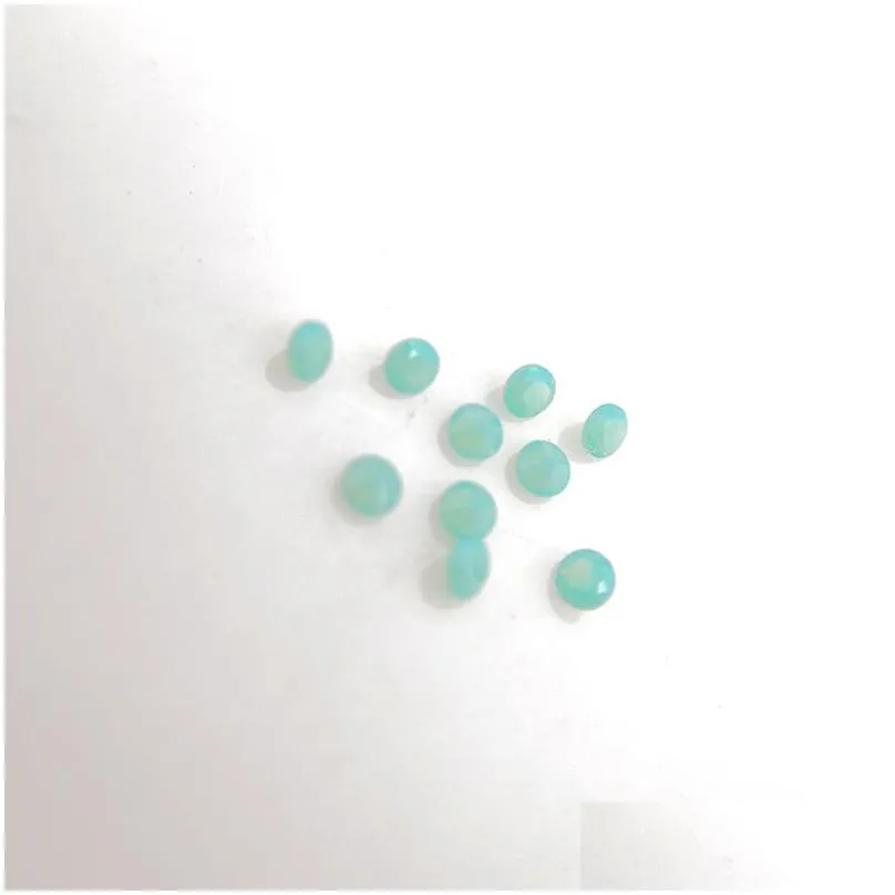 #208/2 high temperature resistance nano gems facet round 2.25-3.0mm medium chrysoprase bluish green synthetic gemstone 1000pcs/lot
