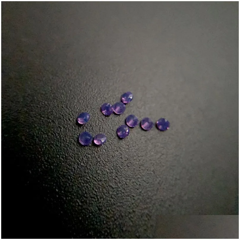 267 good quality high temperature resistance nano gems facet round 2.25-3.0mm very dark opal purple blue synthetic stone 1000pcs/lot