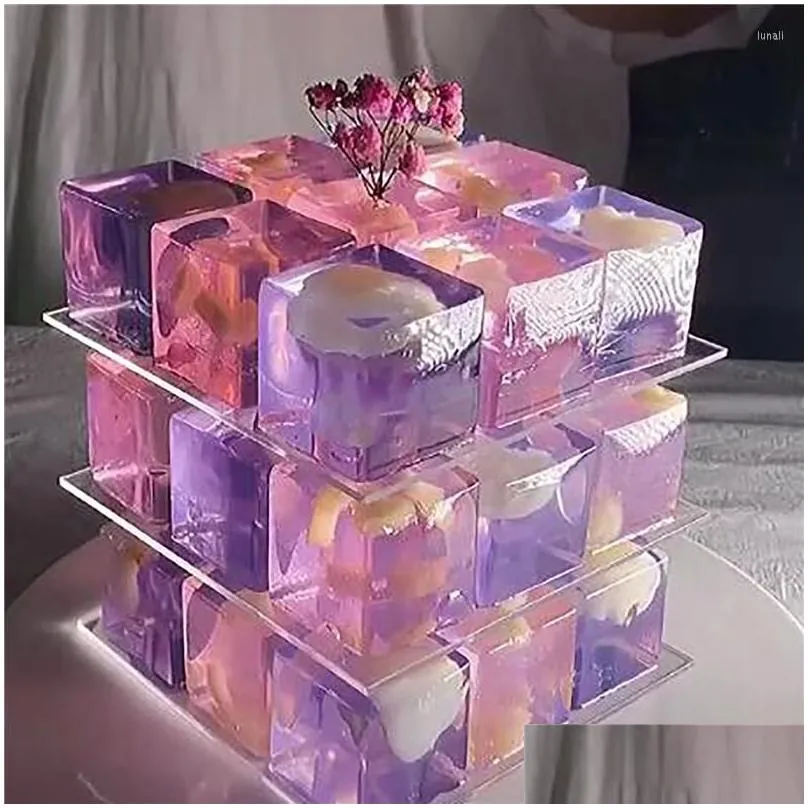 DHgate.com:Clear Acrylic Cake Stand, 360 Degree Rotating Dessert ...