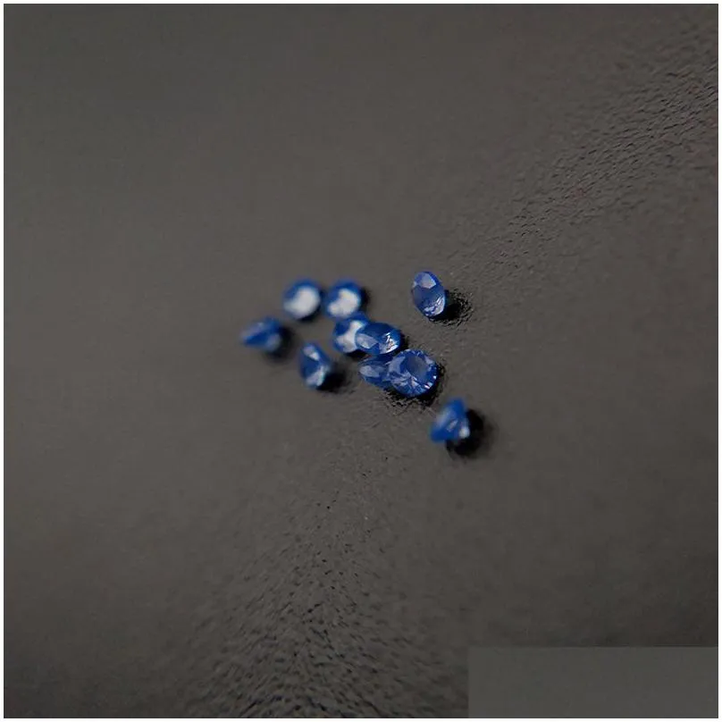 #221/1 good quality high temperature resistance nano gems facet round 2.25-3.0mm very dark opal sapphire blue synthetic gemstone