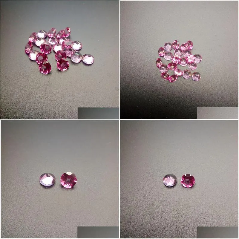 good cut high-end 100% guarantee semi-precious stone 4-5mm brilliant round pink topaz loose gemstone for jewelry making 10pcs/lot