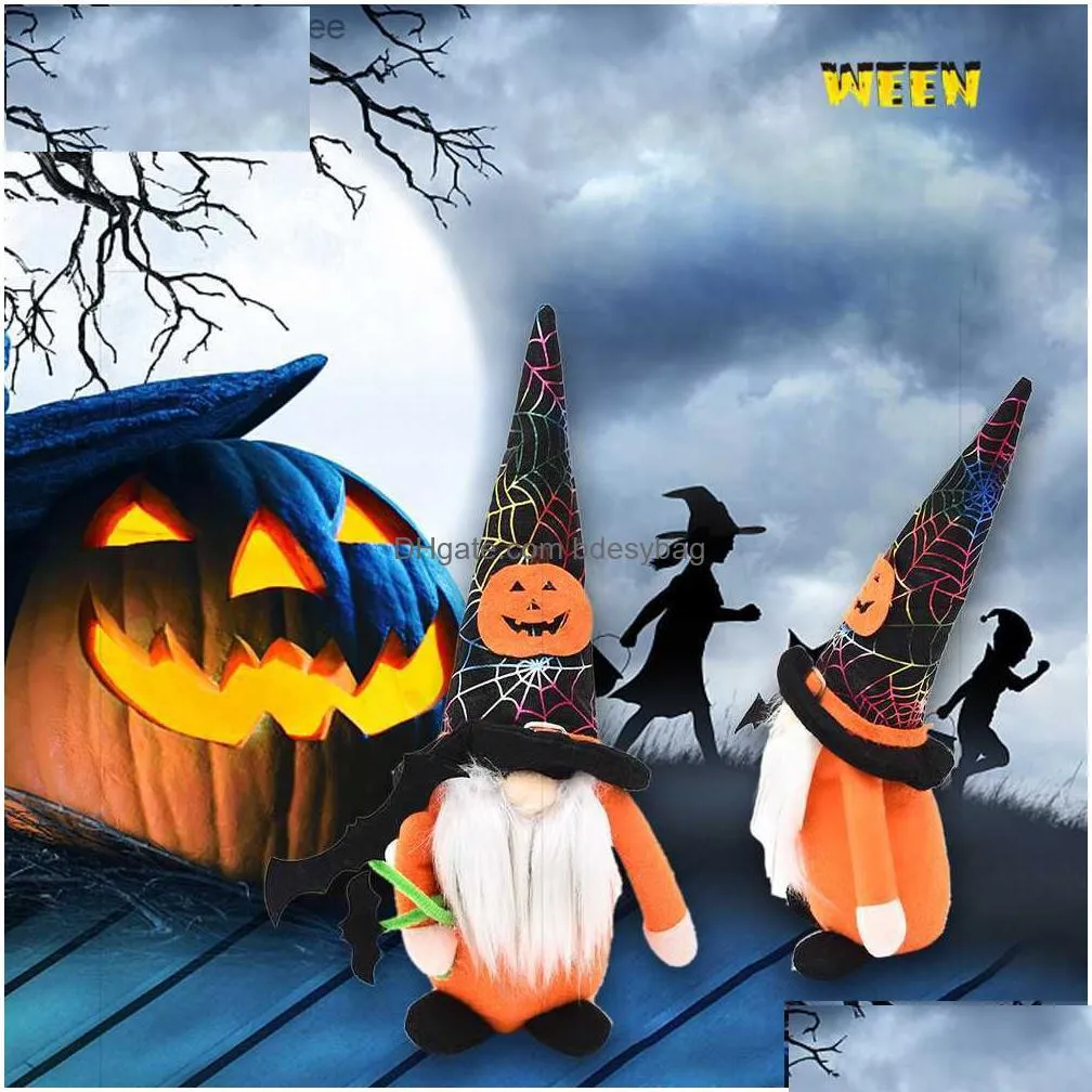 halloween decorations dwarf doll ghost festival goblin rudolph faceless dolls holiday ornaments window z230814