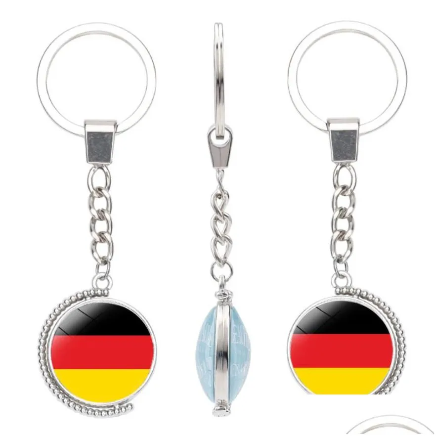 national flag metal keychain party favors soccer fans souvenir stainless steel key ring gift for men women all kinds of country