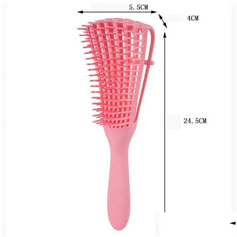 detangling brush for curly hair wet thick kinky hair 3 colors adjustable scalp massage hair brush