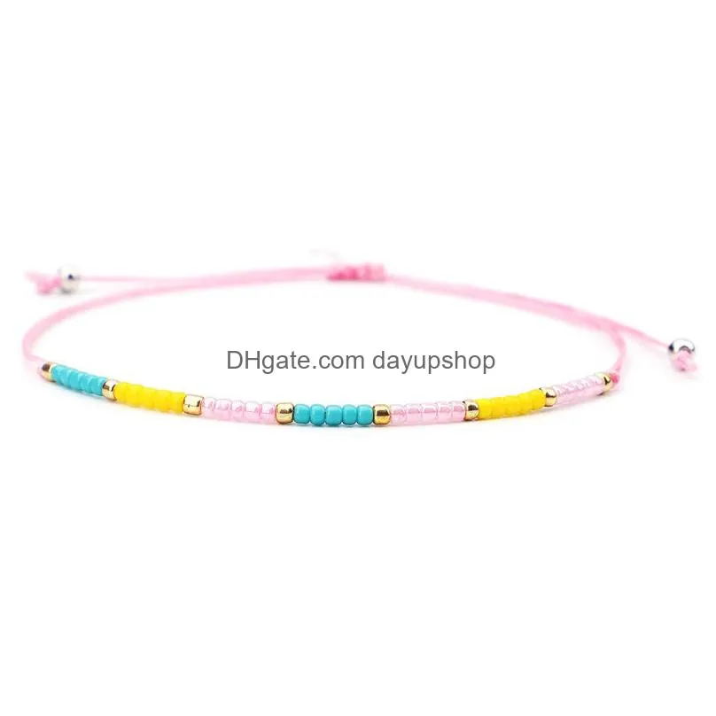 fashion trends colorful bohemian seedbeads strands bracelet