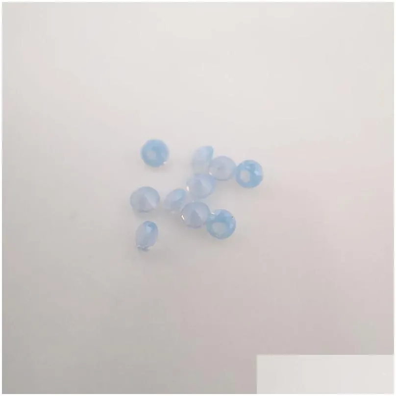 247/3 good quality high temperature resistance nano gems facet round 2.25-3.0mm light opal sky green blue synthetic stone 1000pcs/lot
