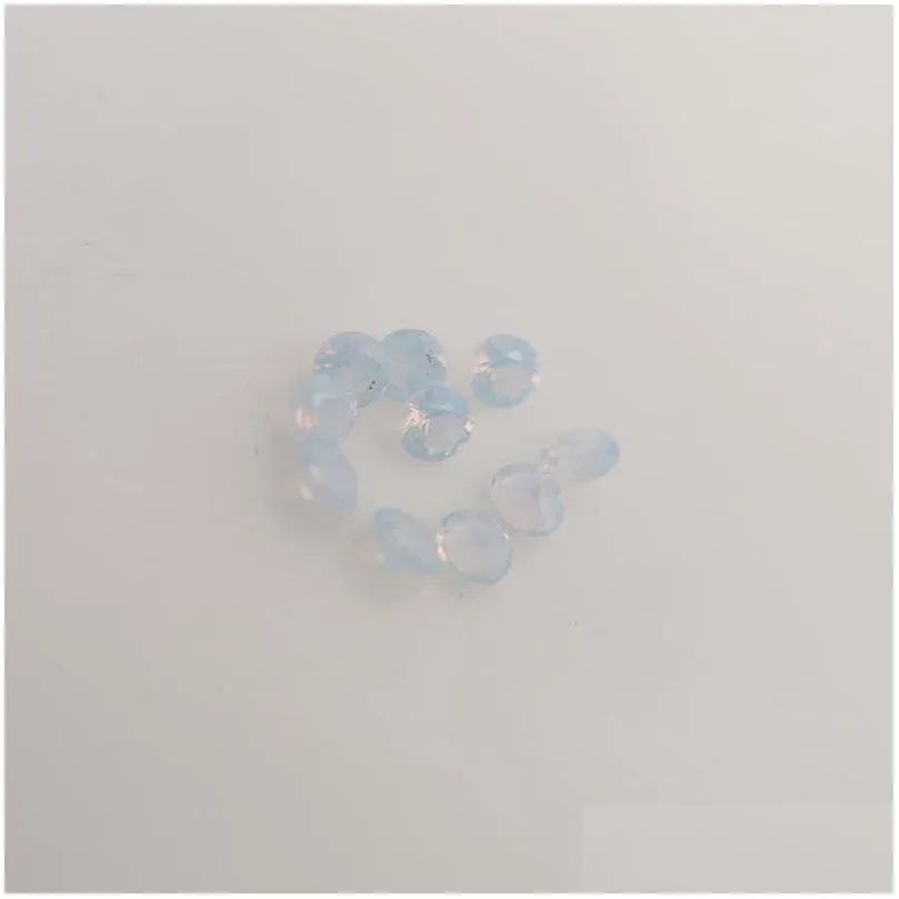 247/2 good quality high temperature resistance nano gems facet round 0.8-2.2mm medium opal sky green blue synthetic gemstone