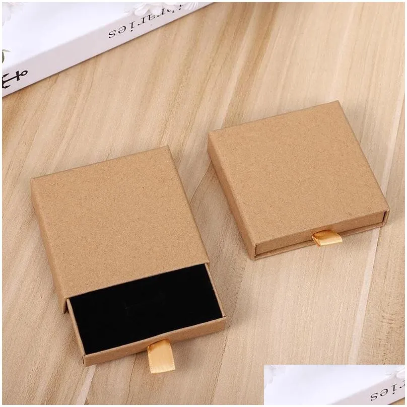 colorful jewelry packing box drawer packing box earrings stud bracelet storage boxes wholesale