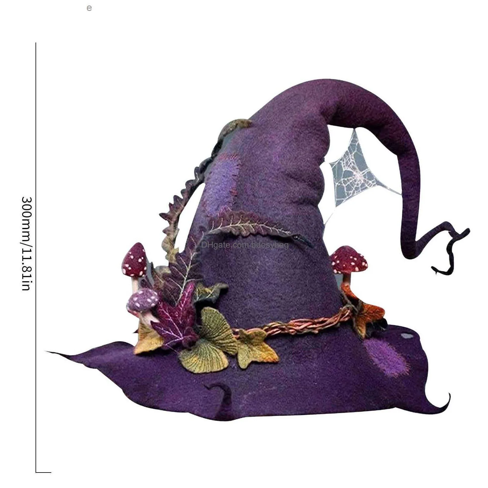 halloween props party felt witch hats fashion makeup role-playing magic evil wizard hats party costumes halloween decorations z230809