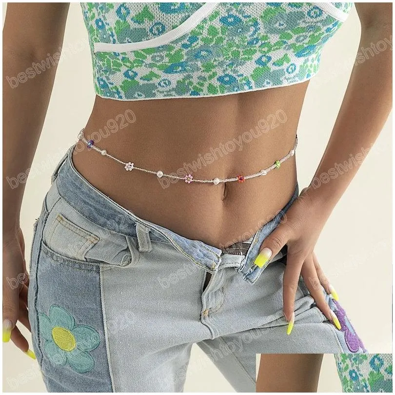 Fashion Bohemian Bead Waist Chains Body Jewelry Summer Sexy Bikini Beach Belly Chain For Women Creative Beads Body Chain