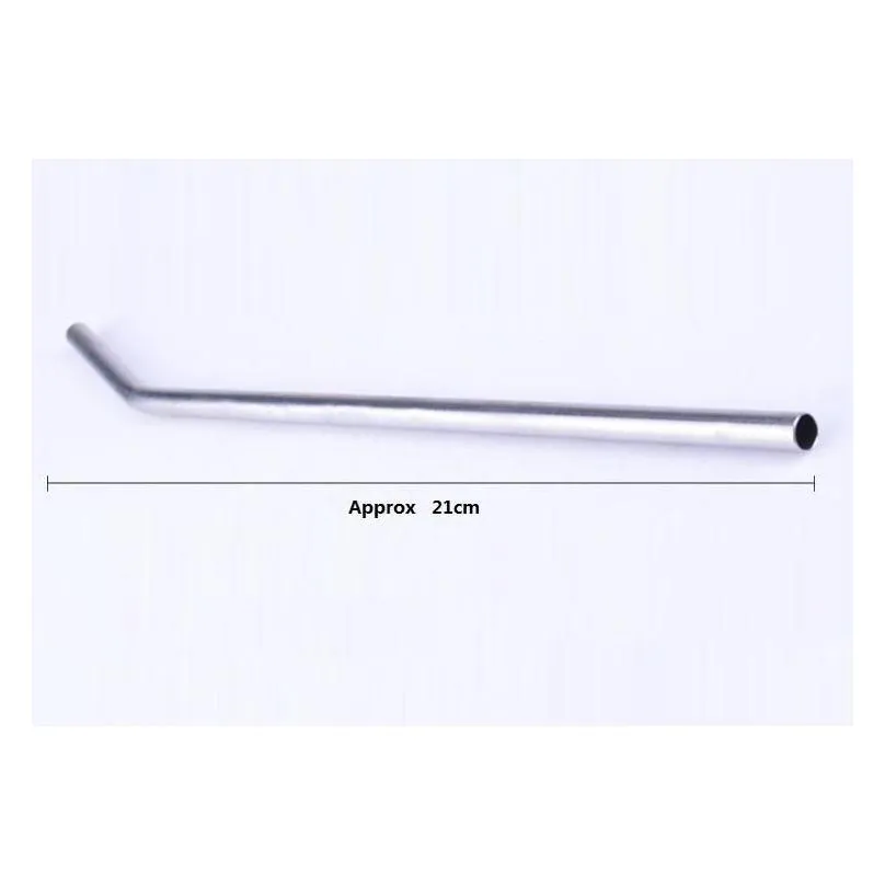 6x215mm stainless steel drinking straws metal straw for party wedding bar tools barware