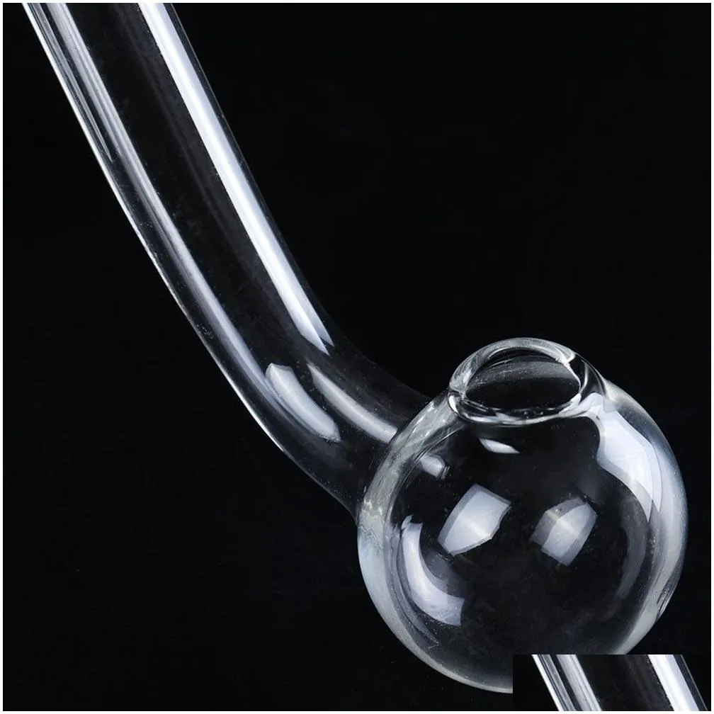 clear 10mm male joint glass bowls pyrex glass oil burner pipe transparent tobacco bent bowl hookah adapter thick bong pipes smoking tube nail burning