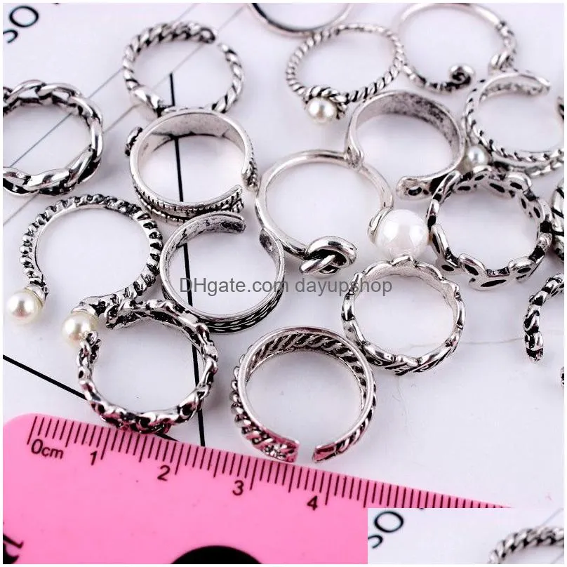 fashion mix style 50pcs/lot metal ring adjustable opening antique silver alloy band fit men wedding jewelry gift
