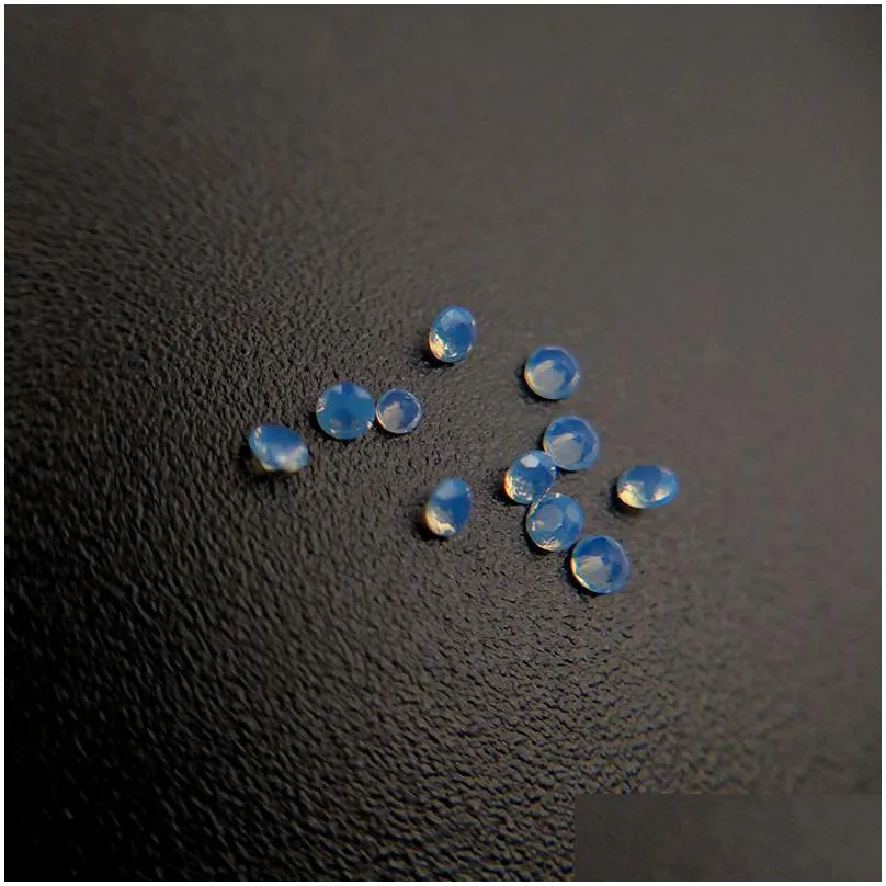 #210/2 good quality high temperature resistance nano gems facet round 0.8-2.2mm medium opal sky blue synthetic gemstone 2000pcs/lot