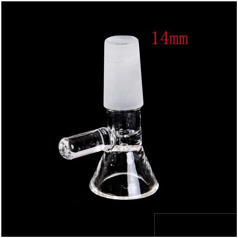 14mm male joint glass bowls clear pyrex glass pipe transparent tobacco hookah shisha adapter thick bongs pipes handcraft smoking tubes