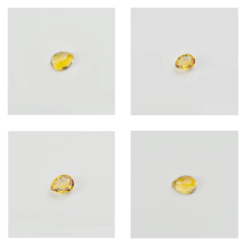 100% real natural citrine pear shape facet brilliant cut 3x4-5x7mm factory wholesale chinese loose gemstone for jewelry making