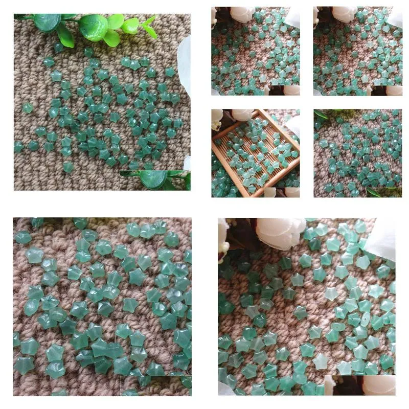 cheap price green aventurine natural gemstones 50pcs star shape 6.5*6.5mm loose beads for jewelry diy making earrings necklace