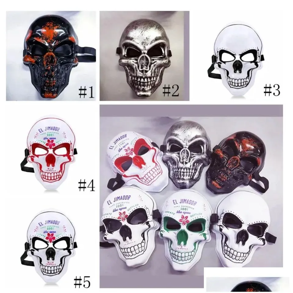 skeleton horror mask halloween crack skull mask scream masquerade masks adult full face retro party el mask c209
