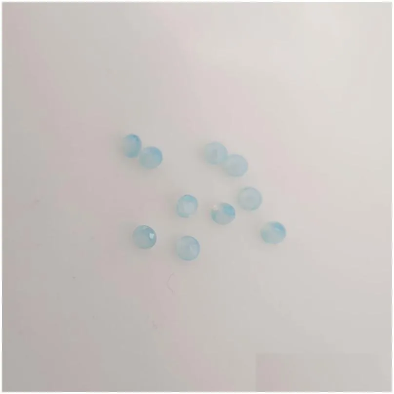 #207 high temperature resistance nano gems facet round 0.8-1.2mm light opal aquamarine green blue synthetic gemstone 2000pcs/lot mixed