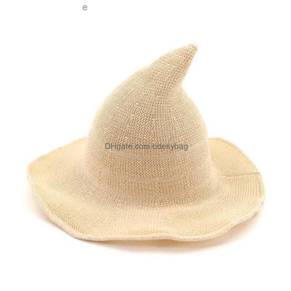 1 modern halloween witch hat women`s wool made of fashionable wool halloween party hat holiday party hat z230809