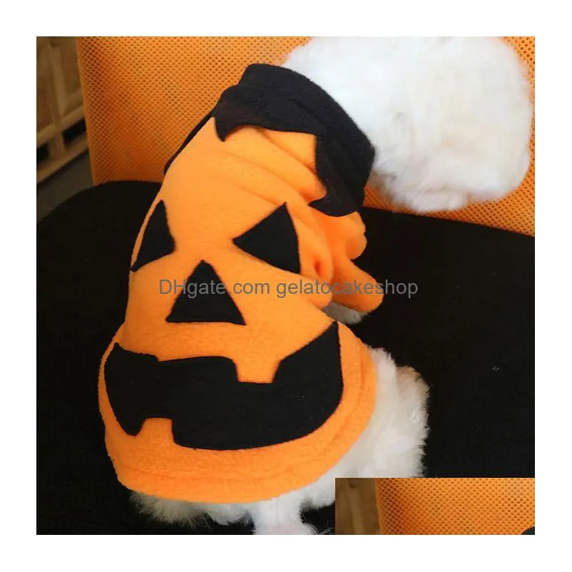 pets clothes halloween carnival funny pumpkin dog cat clothes winter coat outfit for small dogs cats clothing fy5605 913