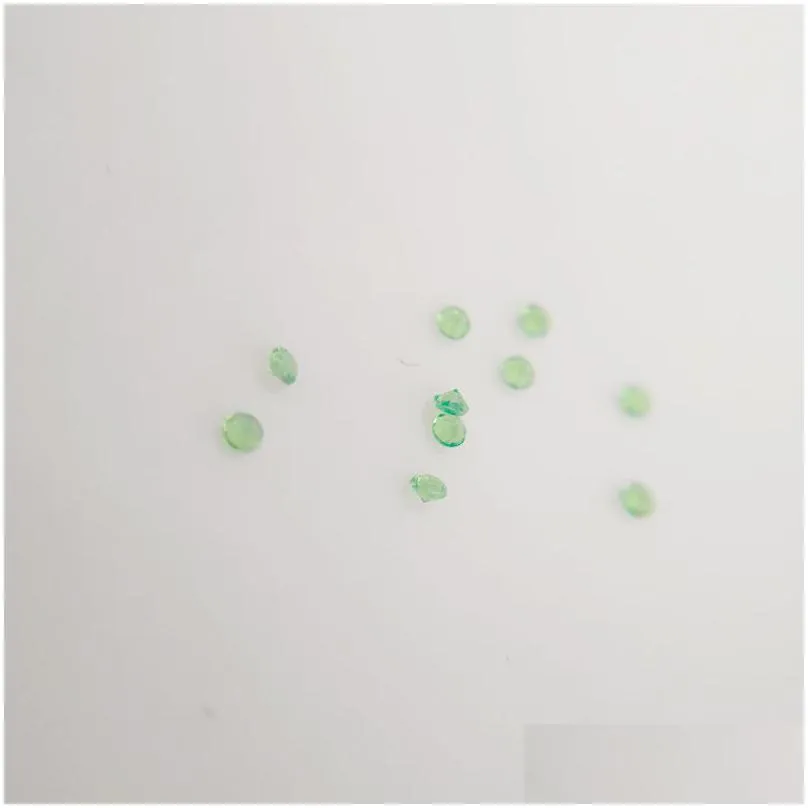 #209/1 good quality high temperature resistance nano gems facet round 2.25-3.0mm dark chrysoprase green synthetic gemstone 1000pcs/lot