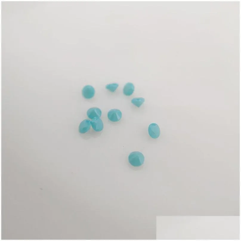 #212 good quality high temperature resistance nano gems facet round 0.8-2.2mm dark opal aquamarine green synthetic gemstone