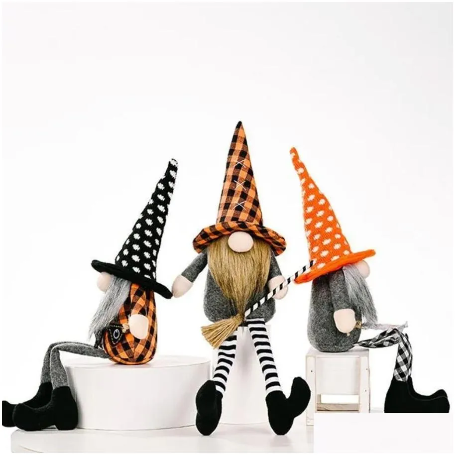 party supplies halloween decorations gnomes doll plush handmade tomte swedish long-legged dwarf table ornaments c181