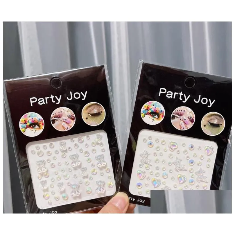 eye face gems jewels rhinestone stickers party decoration self adhesive crystal body makeup diamonds sticker for women rave festival