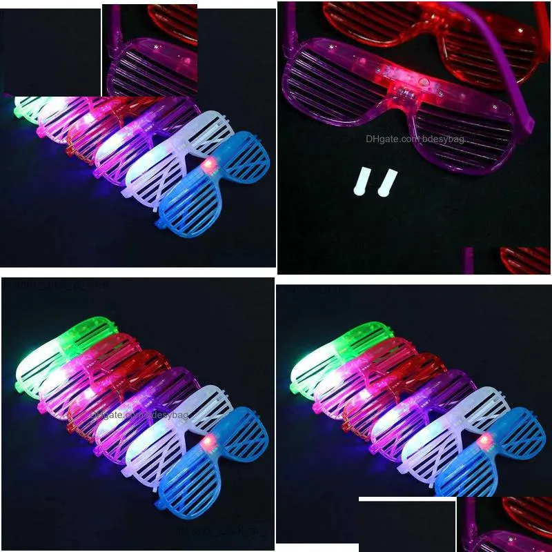 shutters shape led flashing glasses light up kids toys christmas party supplies decoration glowing glasses z230814