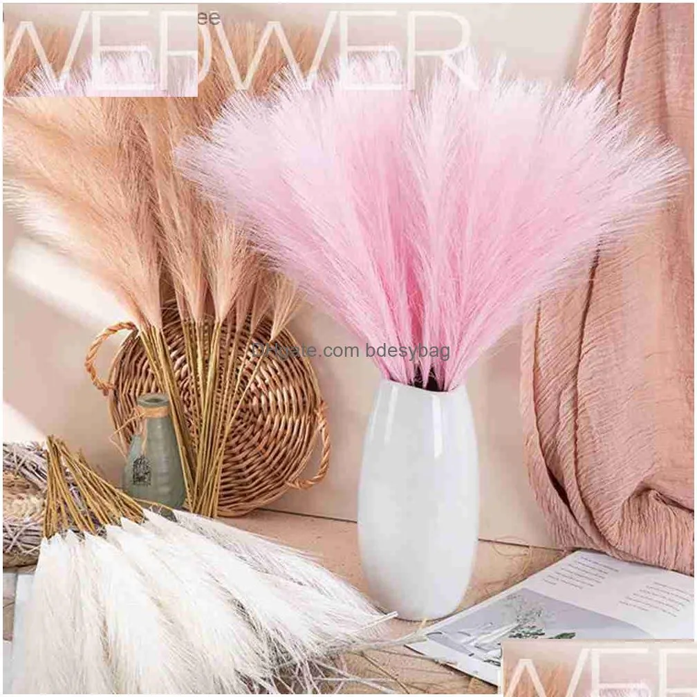 home decoration ramadan decoration diy fake flower for home bedroom room boho household decoration simulation dried flower reed