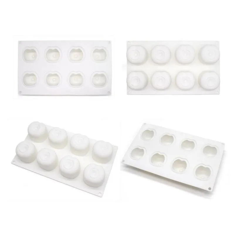 shenhong silicone cherry mold 8 holes peach 3d cake moulds mousse for ice creams chocolates pastry bakeware dessert art pan