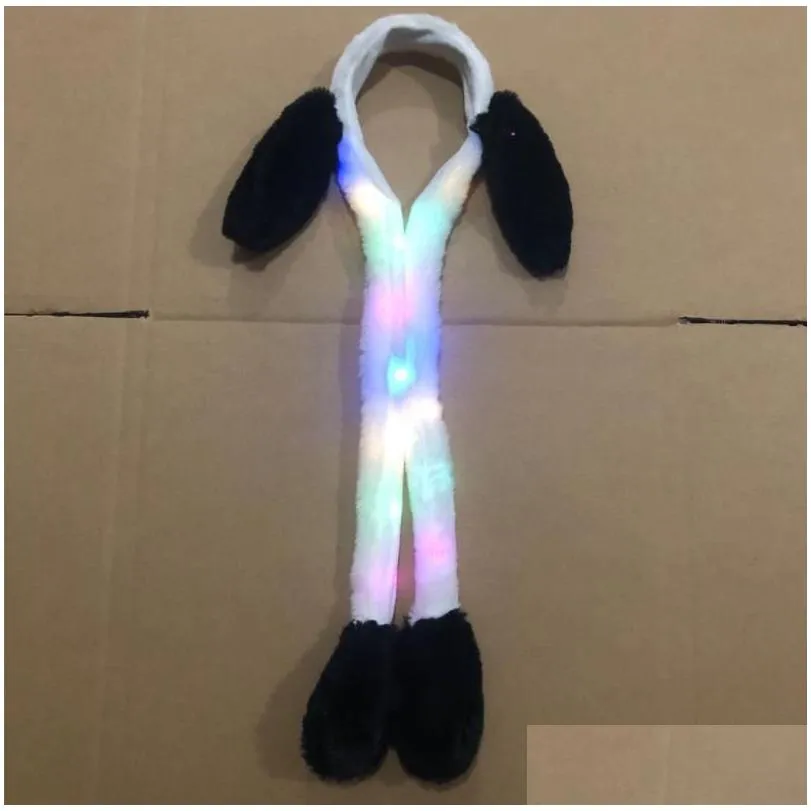 light up headband party favors led jump bunny ear hair hoopplush animal move headdress halloween easter costume props