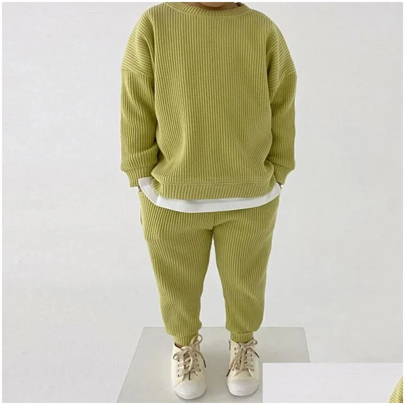 Clothing Sets Children`s Autumn Baby And Toddler Suit Casual Long-sleeved Sweater Sports Sweat Pants Two-piece Kids