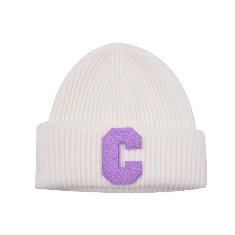 19 colors winter outdoor couples hat candy color caps fashion spring sports beanies casual letter c brand knitted hip-hop hats